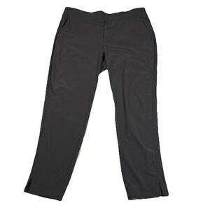 Athleta Brooklyn Ankle Pant Size 14 Mid Rise Pull On Black Athleisure Career